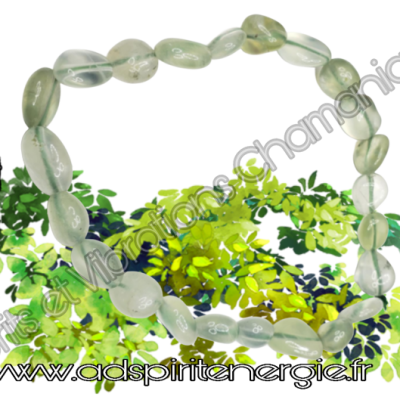 Prehnite bracelet pierres roulees qualite a